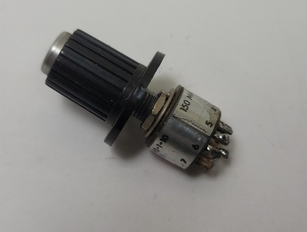 Alcoswitch MRS-1-10 Rotary Switch , Panel Mount, w/ Knob,