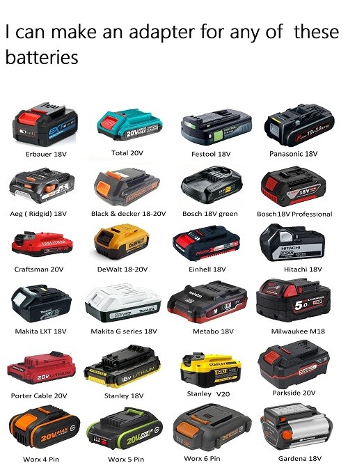 Battery Adapter for Porter Cable 20V Tools ( Jadapters )