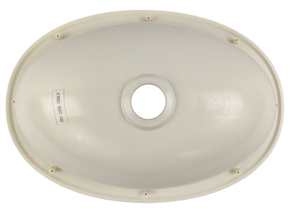 RV Bathroom Sink 17 x 12 Oval Biscuit Plastic Single Bowl Camper Trailer