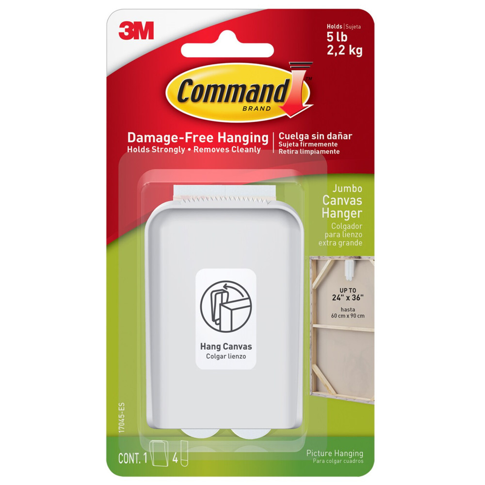 Command Jumbo Canvas Hanger [Removable]: 1-pack (White)