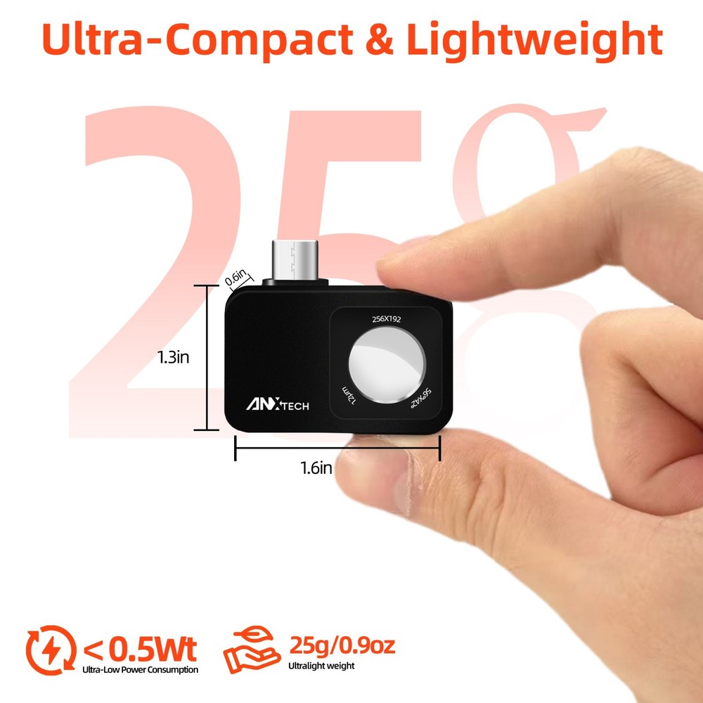 ANXTECH Thermal Camera 512x384 Super IR Resolution Mini Camera for Android