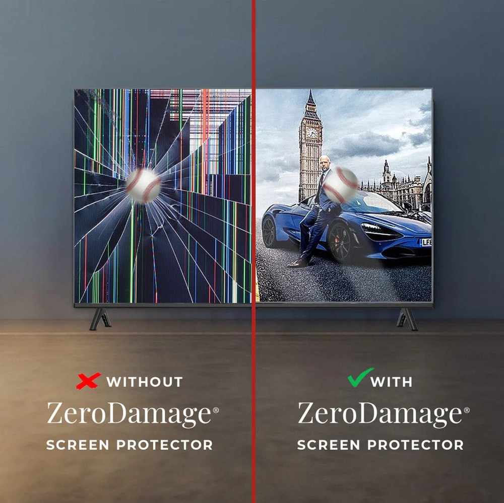 ZeroDamage Anti-Blue Light TV Screen Protector - Most 55" TVs