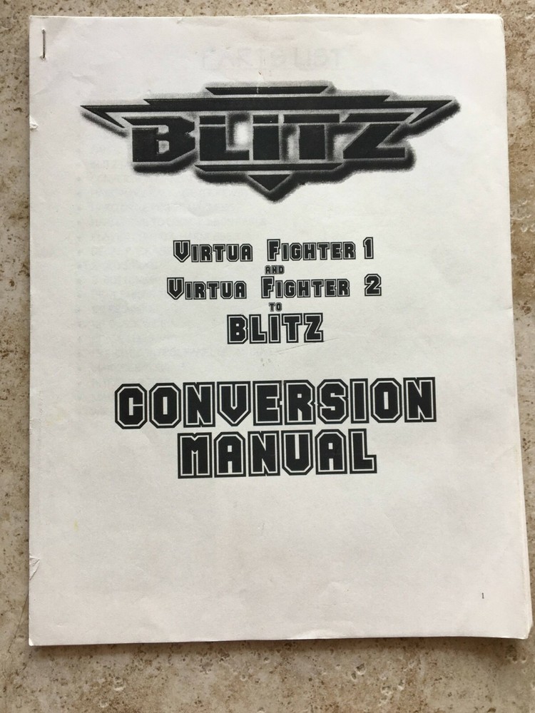 Midway Blitz Conversion Manual from Virtua Fighter 1 and 2