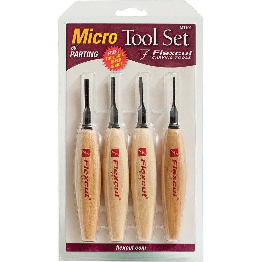 Flexcut Parting Micro Tool Set 60 deg #FLEXMT700