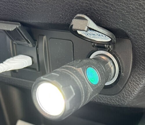 2 PACK Mini Super Bright Flashlight Car cigarette Lighter Rechargeable 12V NEW
