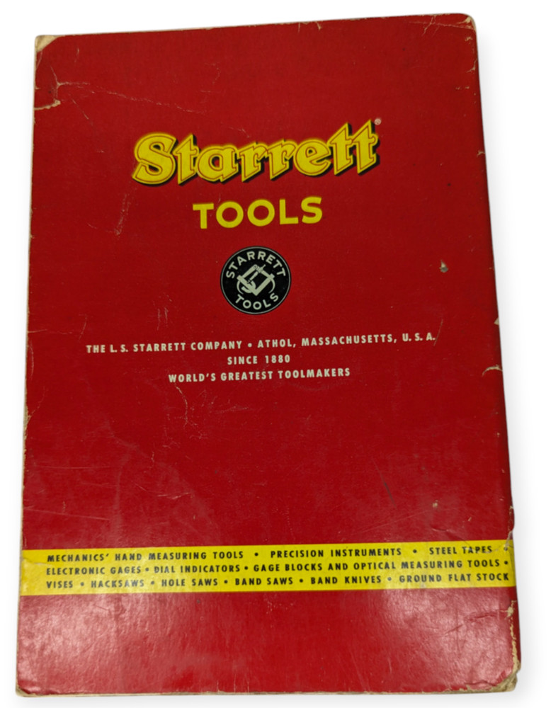 Starrett Tools Fourth Edition Catalog No. 27 (1965 paperback)