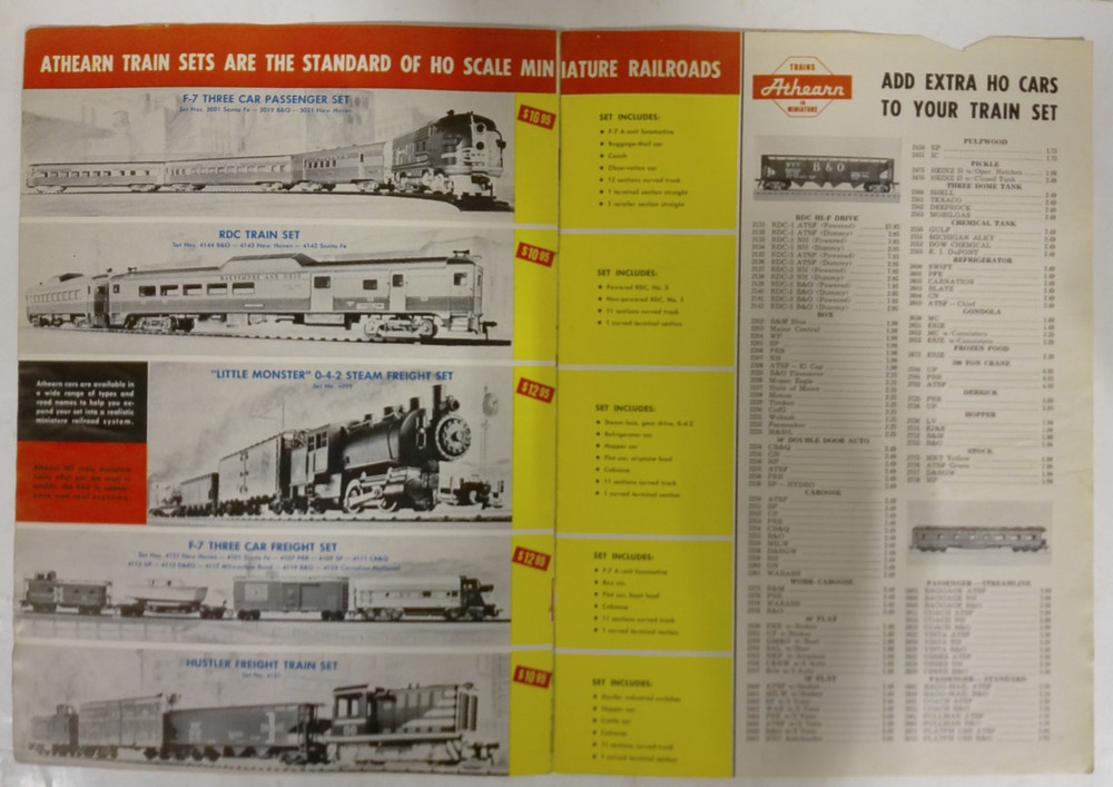Vintage 1960's Athearn HO Scale Train Sets Catalog