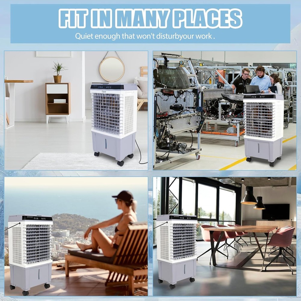 8 GallonEvaporative Air Cooler Conditioner Touch Screen & Remote Control 12-Hour