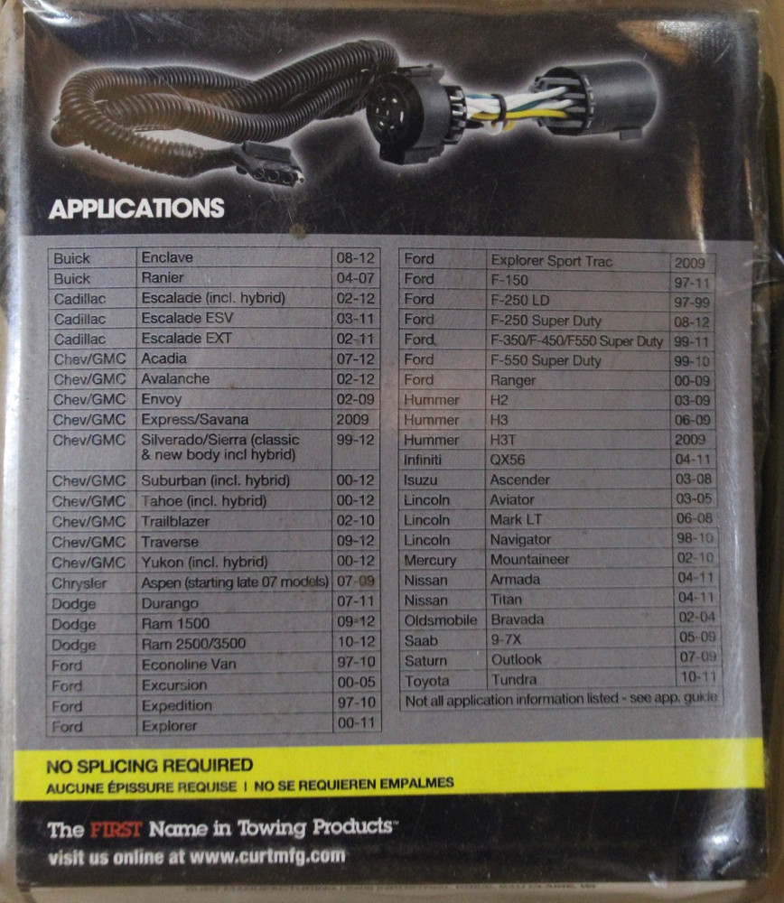 CURT 55384 T-CONNECTOR WIRING KIT