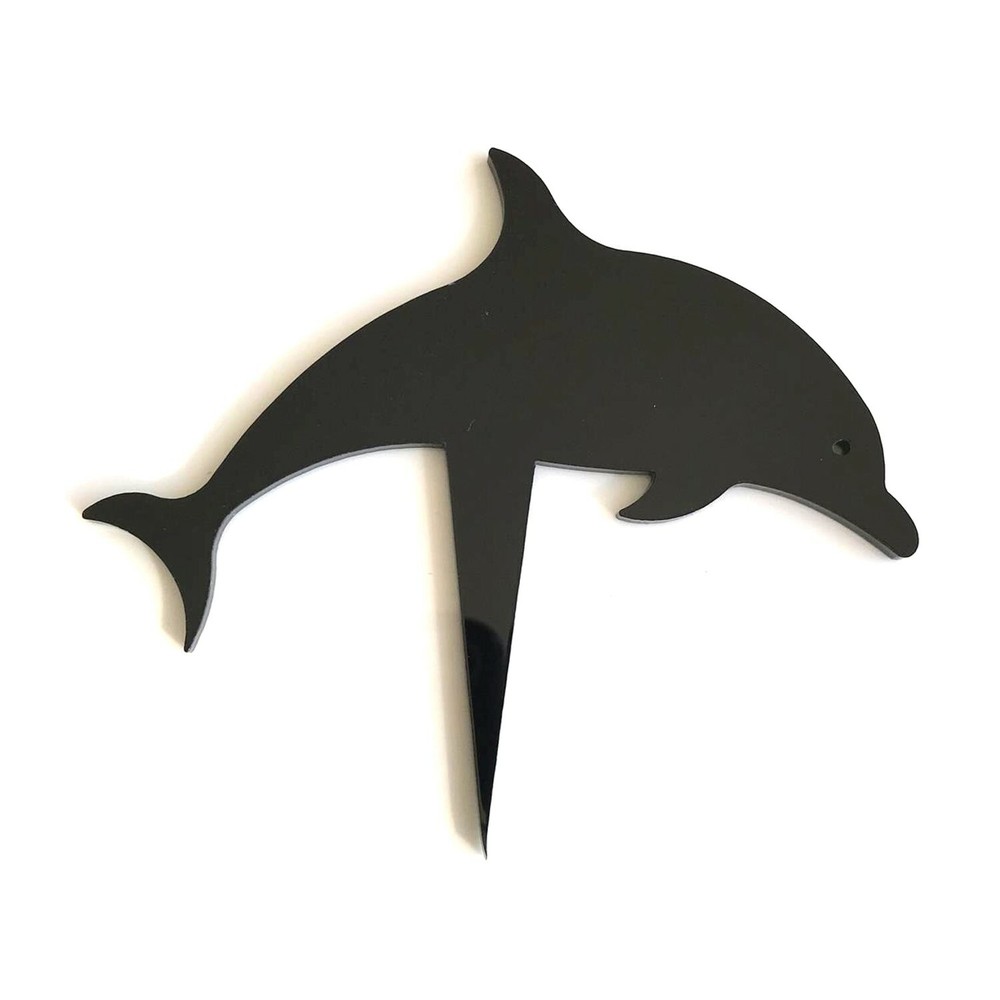 Dolphin Shaped Cake & Cupcake Toppers, Many Colours & Sizes, Plain or Engraved