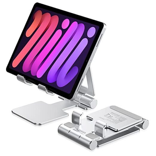 Tablet Stand,  Adjustable & Foldable Aluminium Desktop iPad Stand,Compatible