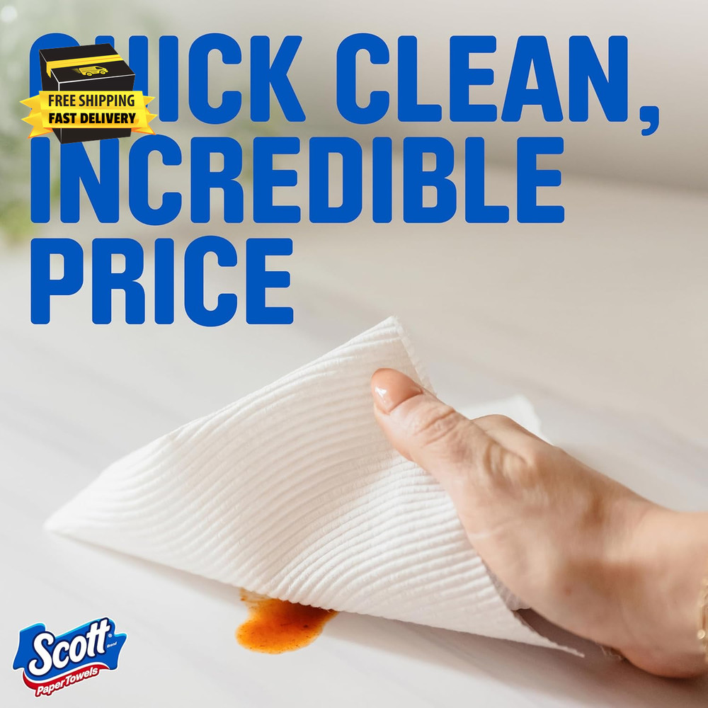 Paper Towels, Choose-A-Sheet, 6 Double Rolls = 12 Regular Rolls (108 Sheets per