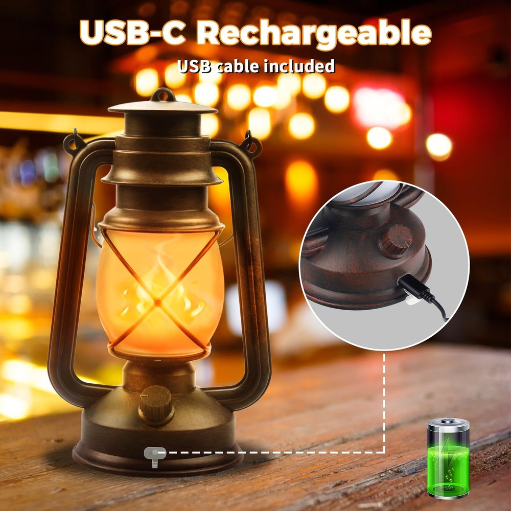 Wondrastical 2 Pack Bronze Vintage 4 Modes Light LED