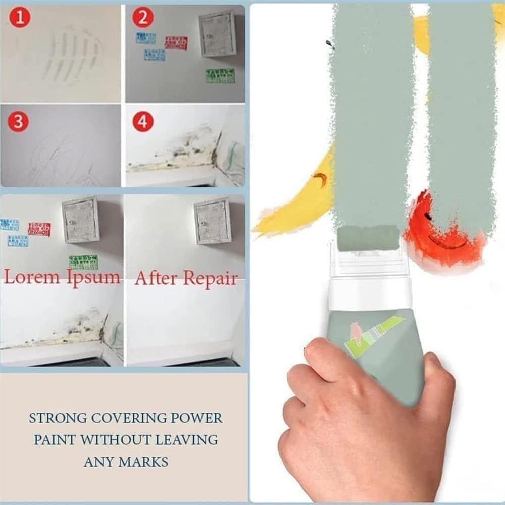 Small Roller Wall Patching Brush 3 Pack, White Repair Paste for Gaps Graffiti