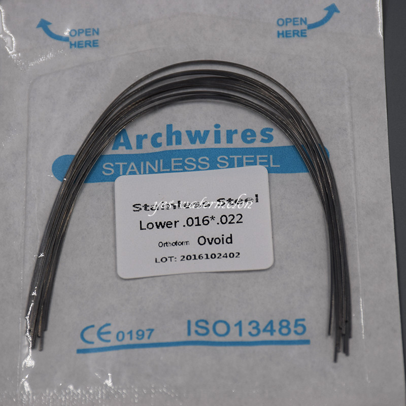 Dental Orthodonic Stainless Steel Rectangular Oval Arch Wire 16x22 Upper&Lower