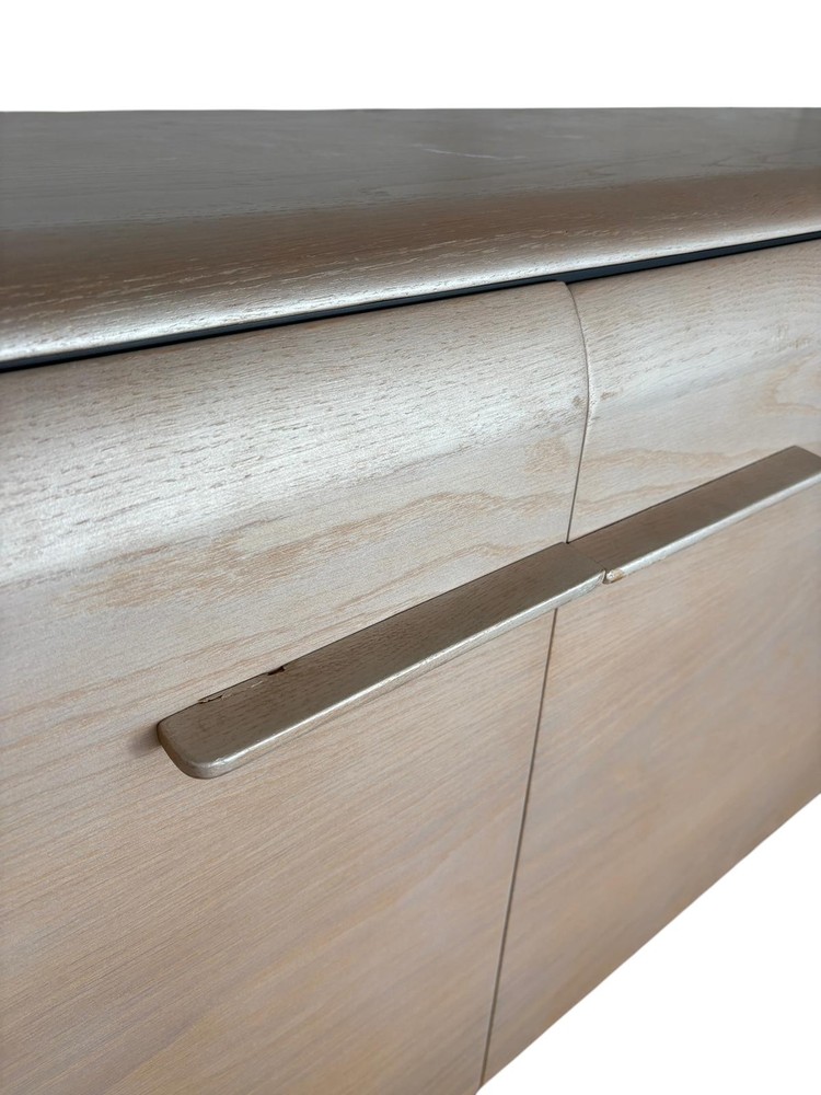 Contemporary Bleached Oak Credenza