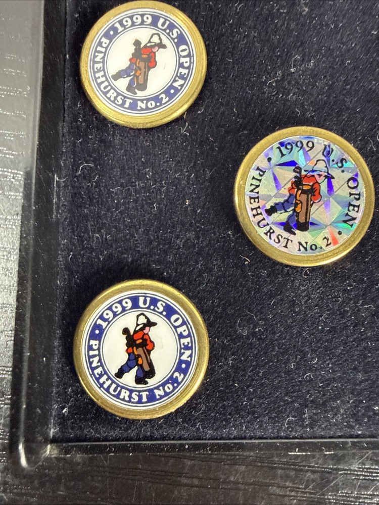 1999 U.S. Open At Pinehurst Brass Post Golf Ball Markers