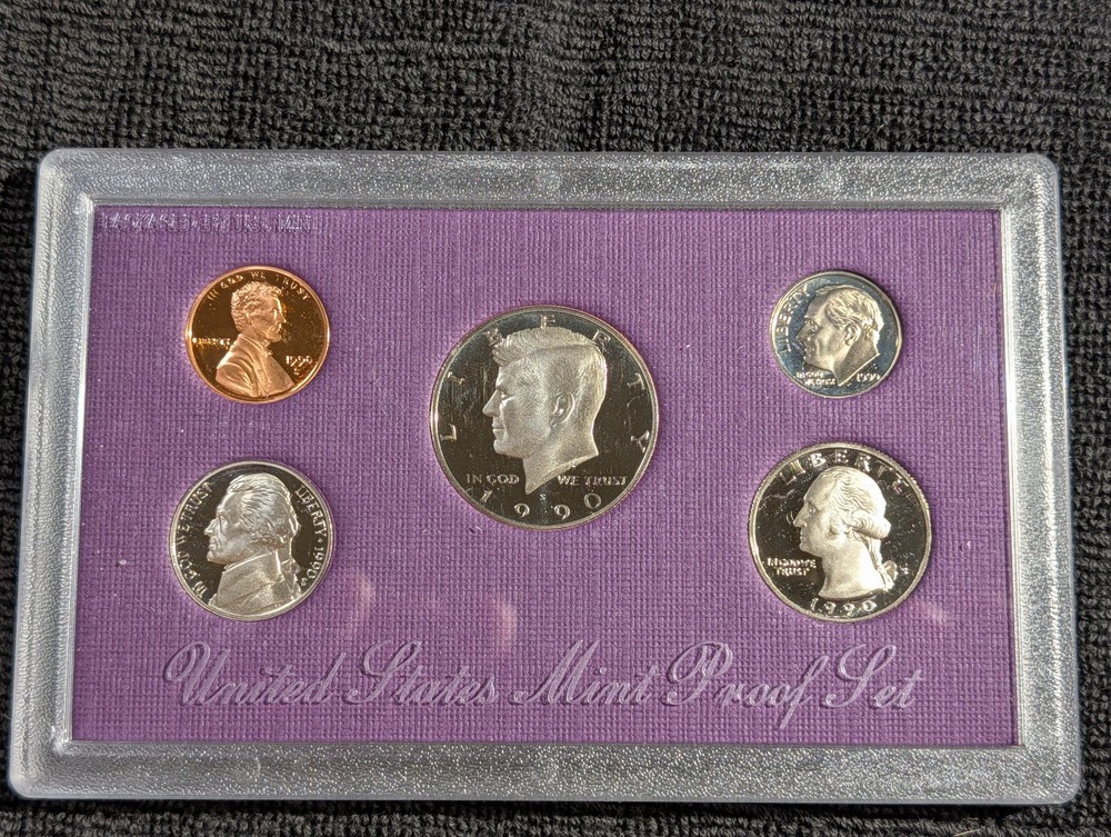 1990 US Proof set OGP COA