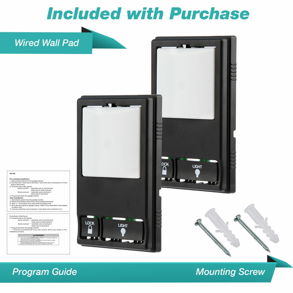 2 For 78LM LiftMaster Chamberlain Multi-Function Garage Wall Control Remote Pad