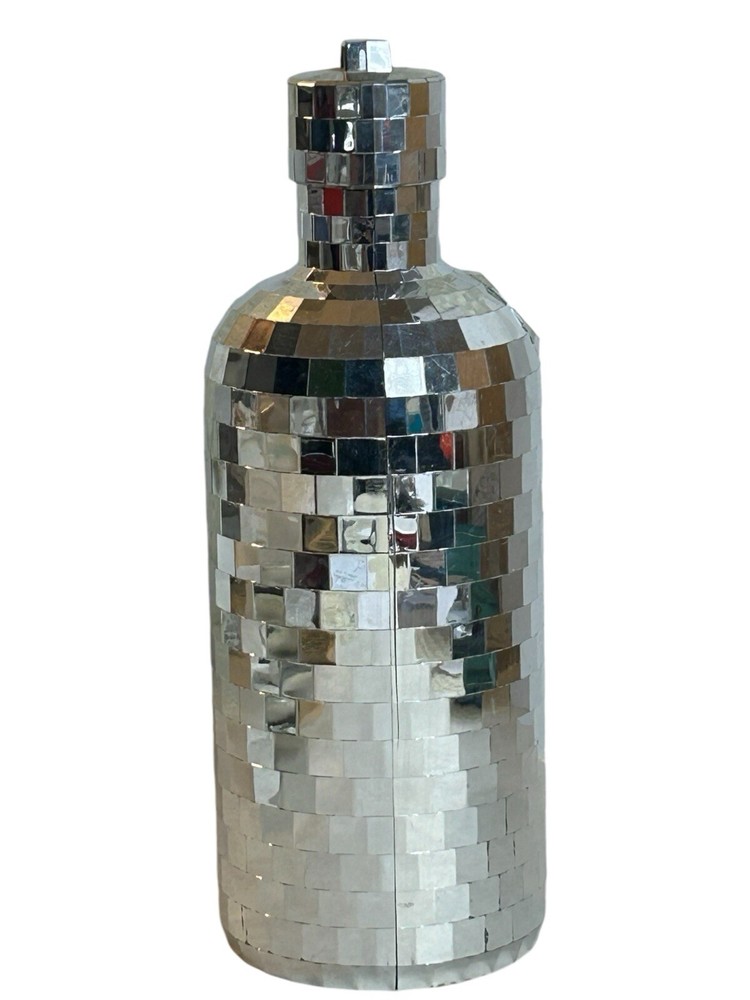 Absolute Vodke Disco Mirror Bottle Case Silver Empty Limited Edition Bar Decor