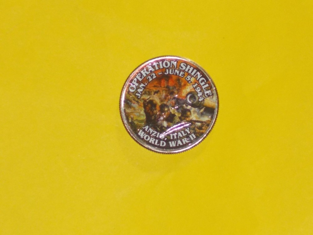Colorized Kennedy Half Dollar - World War 2 - Operation Shingle K979