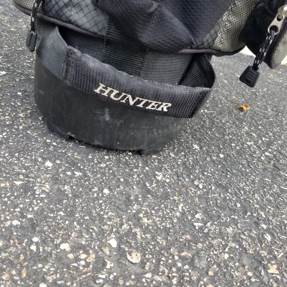 HUNTER GOLF 4-WAY DIVIDER GOLF STAND BAG, BLACK/GRAY