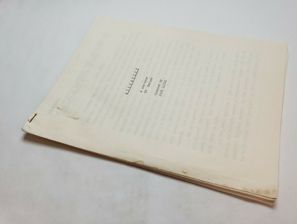 ATONEMENT / Jack Laird Unproduced One-Hour Television Series Presentation Script