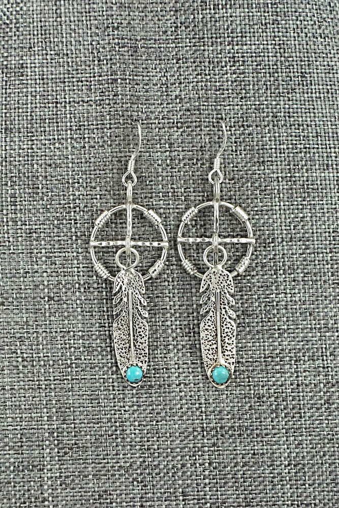 Turquoise & Sterling Silver Earrings - Sharon McCarthy