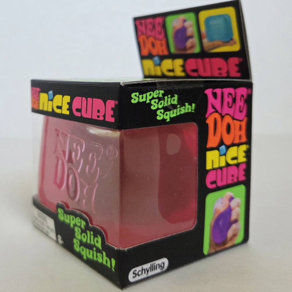PINK NeeDoh Nice Cube, Nee Doh Nicecube 2.25" Squishy Stress Toy 100% AUTHENTIC