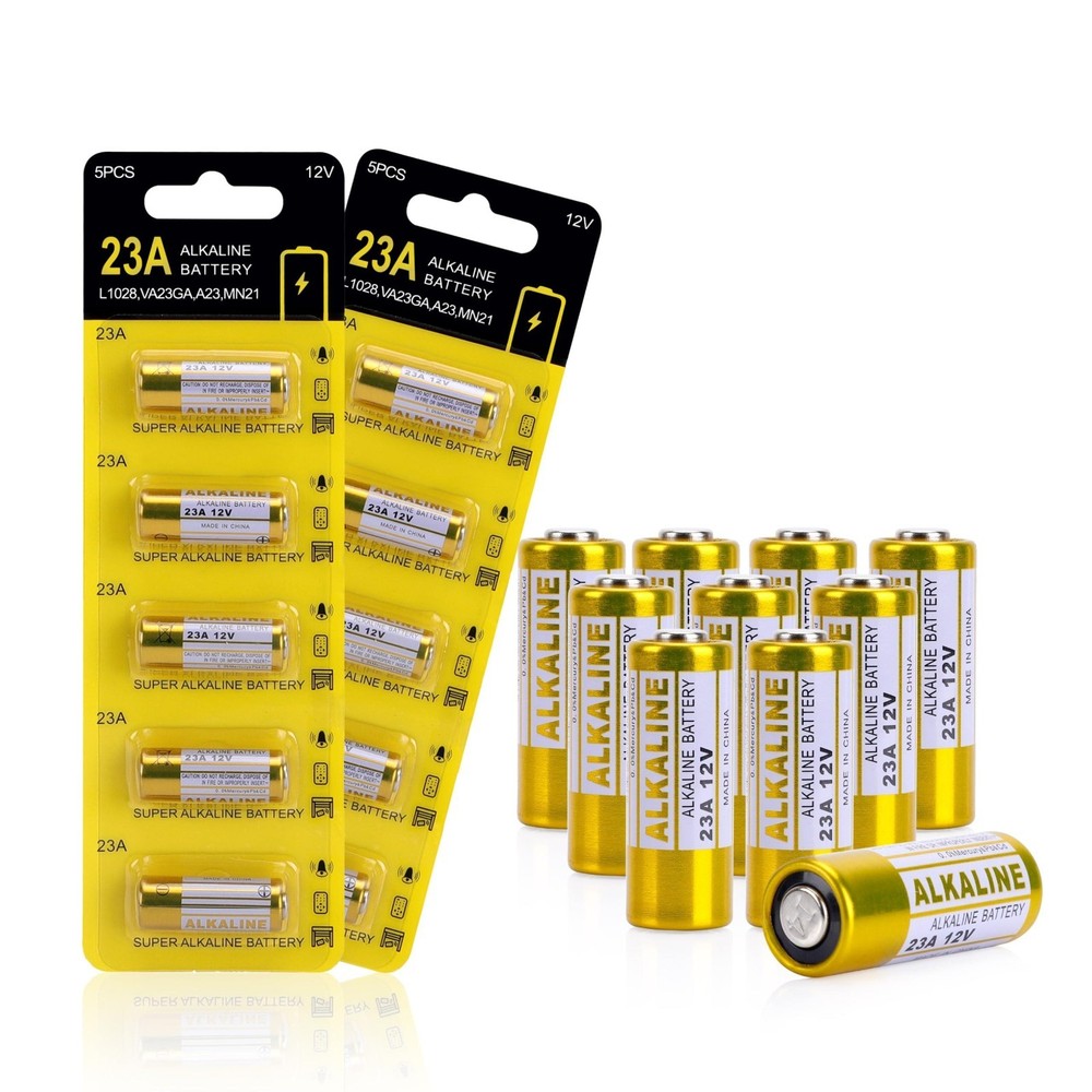 10 Count 23A 12 Volt Battery – Alkaline Power for Remote Controls & Electronics.