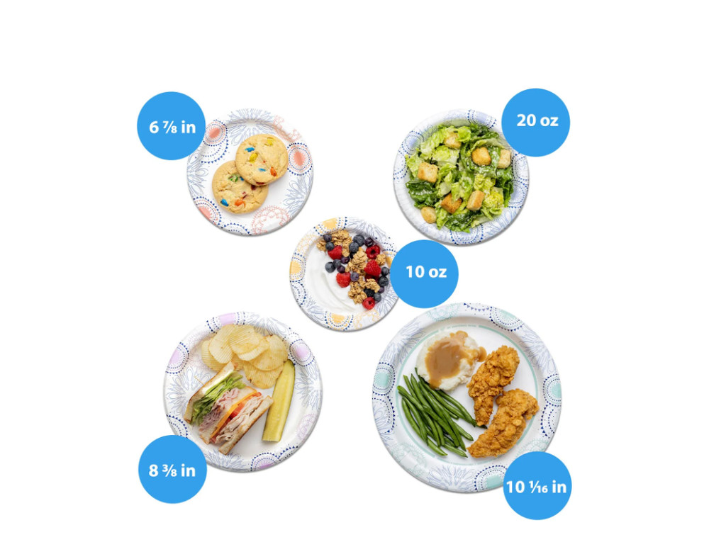 Great Value Disposable Paper Plates, 8.5", 200 Count