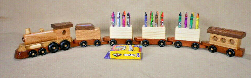 Crayon Holder Steam Train / Handmade