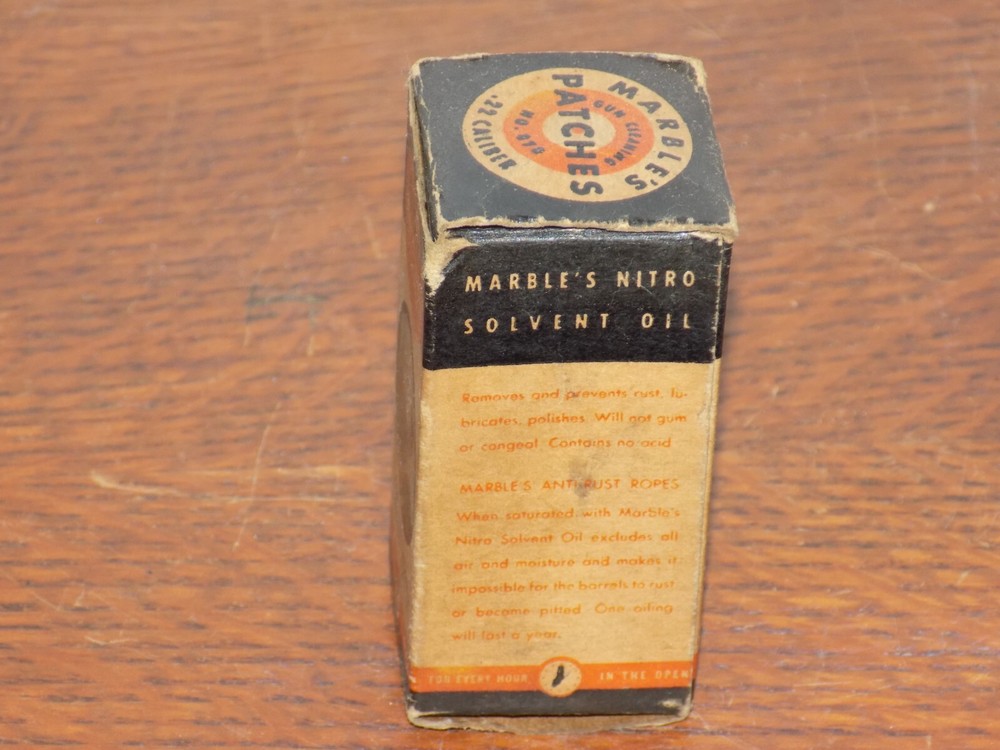 Vintage Marbles Gun Cleaning Patches Box Only!.