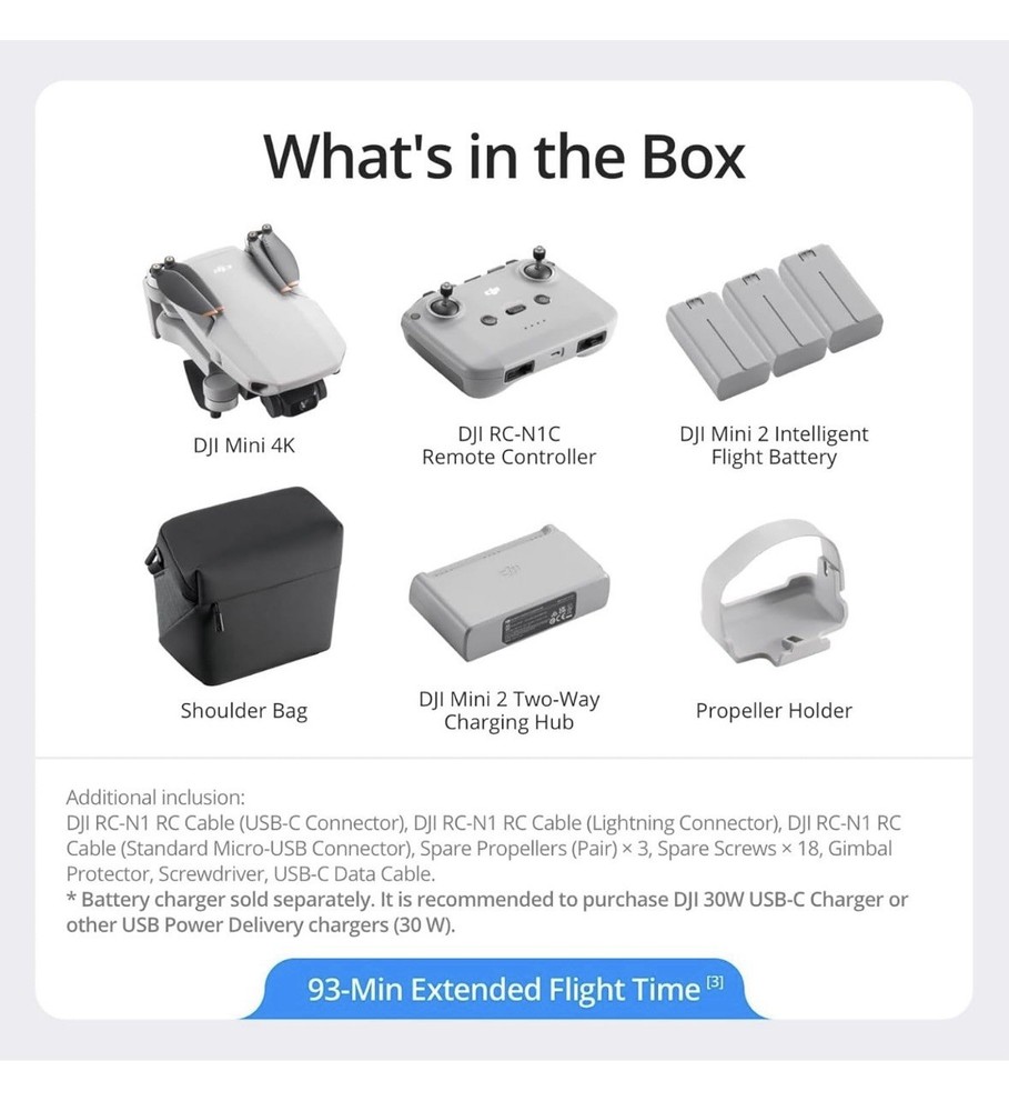 DJI Mini 4K Fly More Camera Drone Combo US