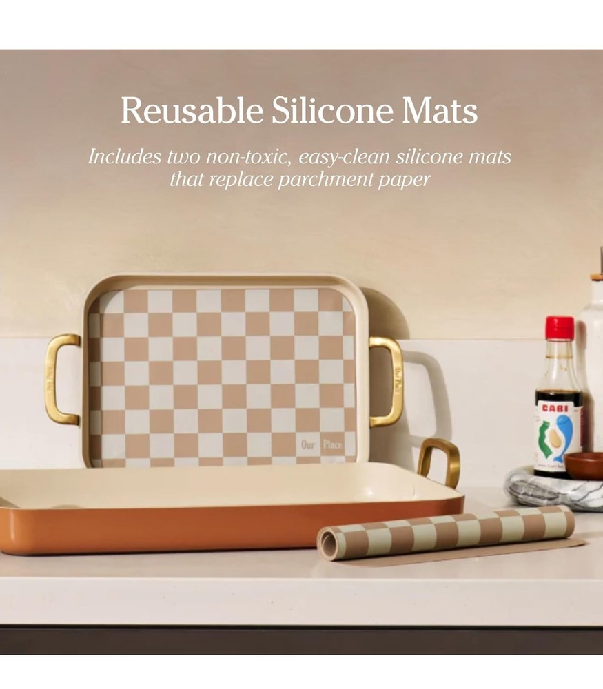 Our Place Essentials 4-Piece Griddle Pan Set | Cream