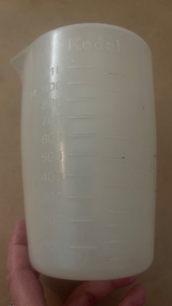 Vintage Kodak Heavy Plastic Developing Measuring Beaker/Pitcher 7”