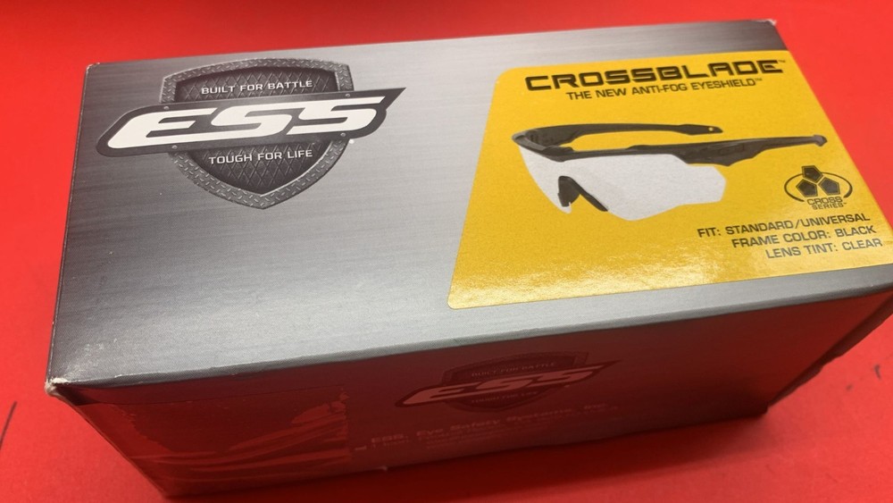 ESS Crossblade Series Eyeshield (Black, Clear)