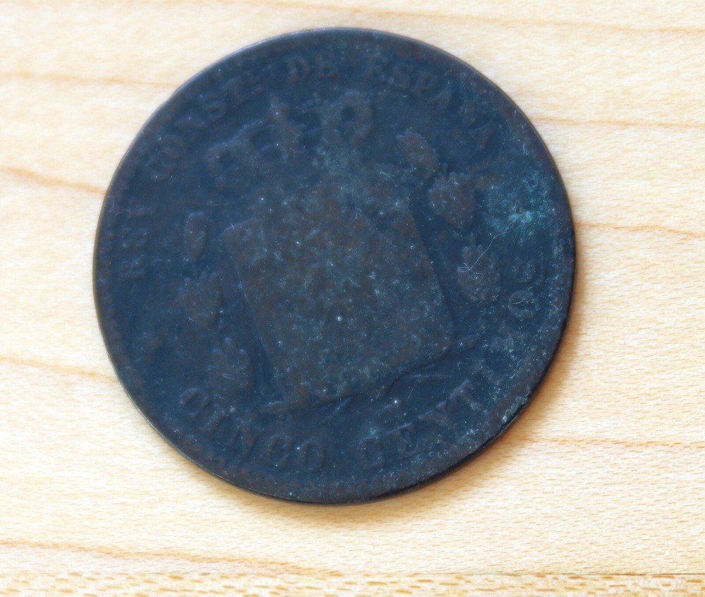 1878 Spain 5 Centimos Alfonso XII