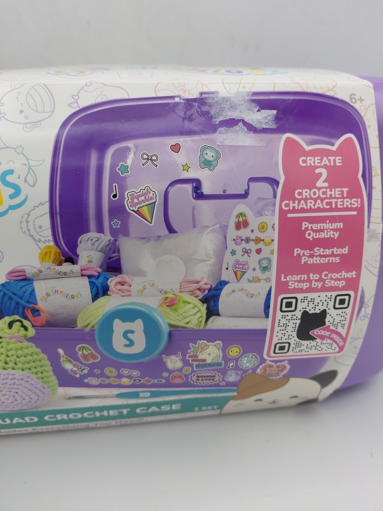 Original Squishmallow Squish Sqad Crochet Case Includes Everything You Need...