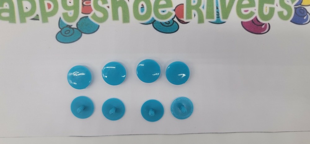 4 BLUE RIVETS,FASTENER,BUTTON, NEW (FAST SHIP) fits CROC