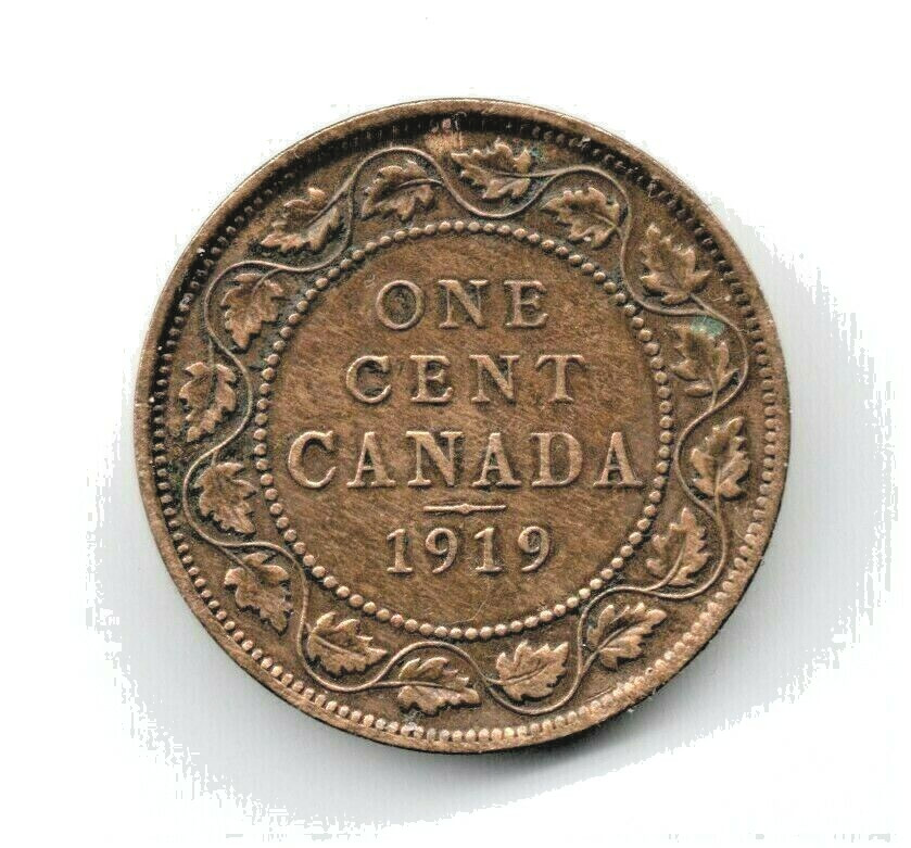 1919 Canada George V One Cent Coin