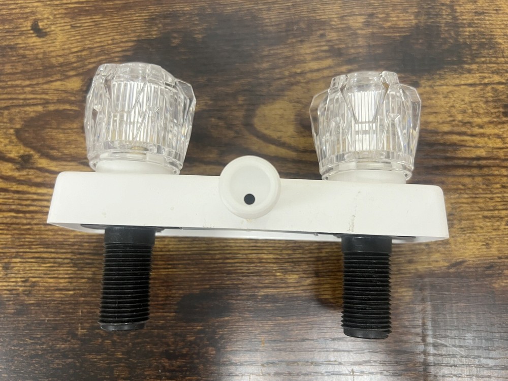 Phoenix Two Handle RV Shower Valve, White Finish