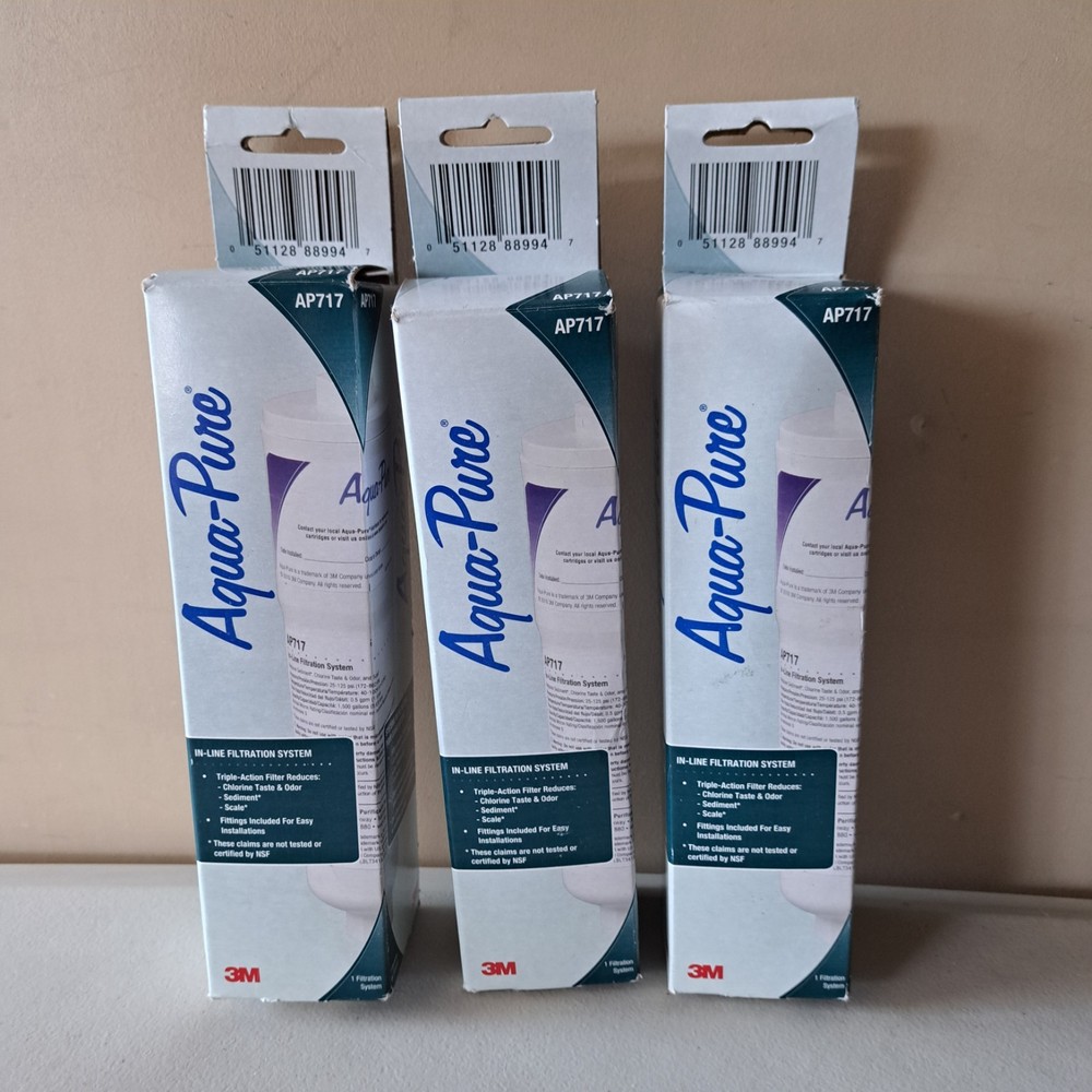 3-Pack Aqua-Pure AP717 Inline Water Filter for Refrigerator