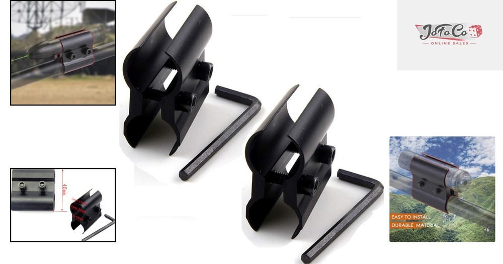 Versatile 2-Pack Flashlight & Laser Barrel Clamps with Wrench - Secure Mounting