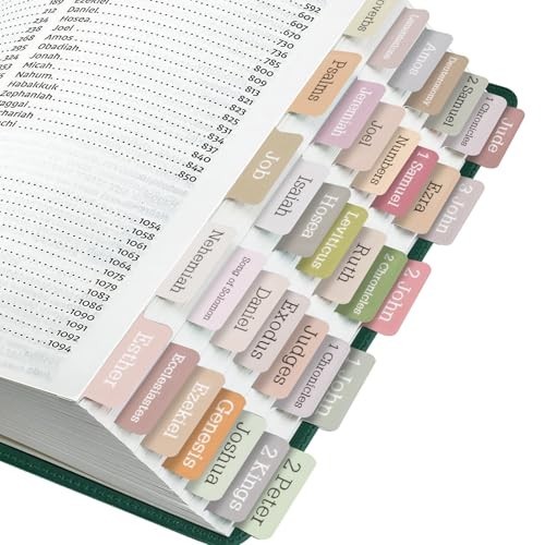 Easy To Read Boho Bible Tabs 75 Laminated Large Print Index Tabs for Navigation
