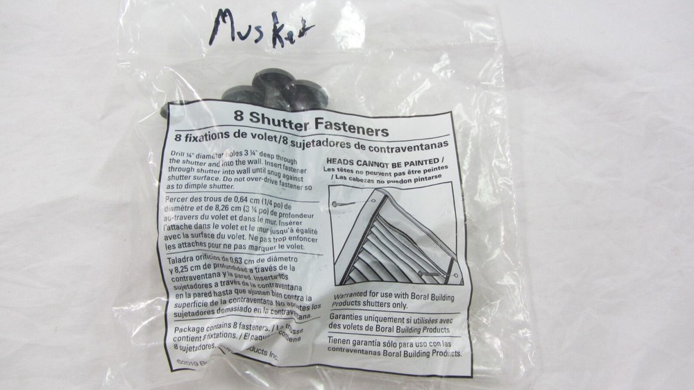Mid America Shutter Lok Plug Fastener Peg Spike Various Colors