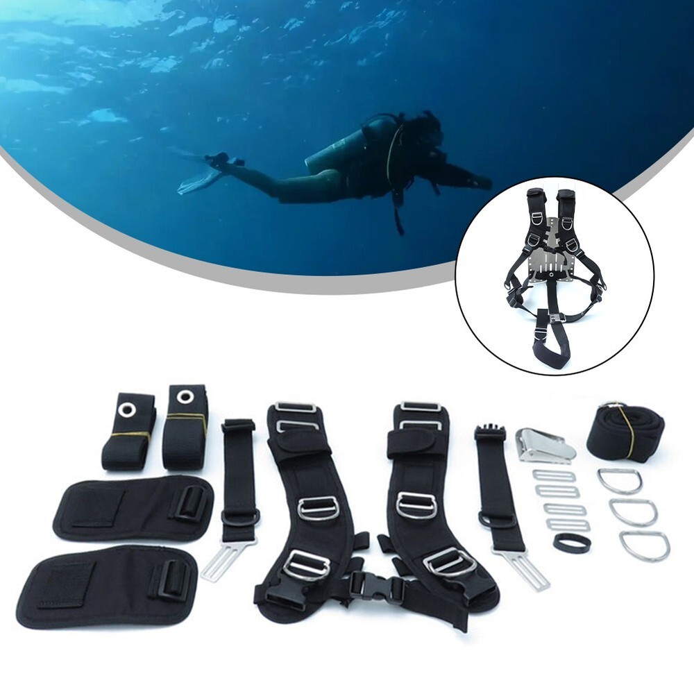 Diving Backmount Harness Set For Scuba Diving BCD Backplane Accessories New