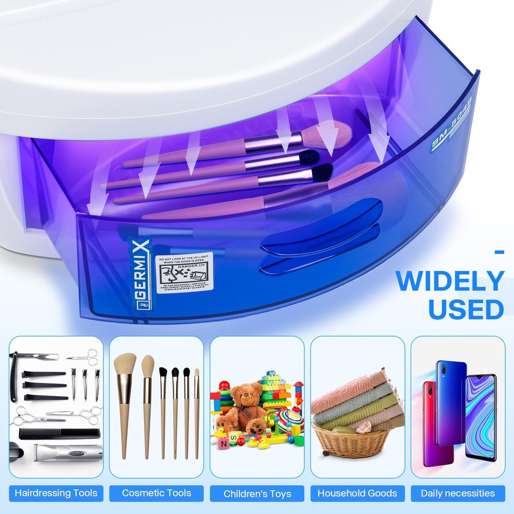 Sterilizer For Nail Tools,Large Capacity 8 W Multipurpose Nail Tools Cleaning...