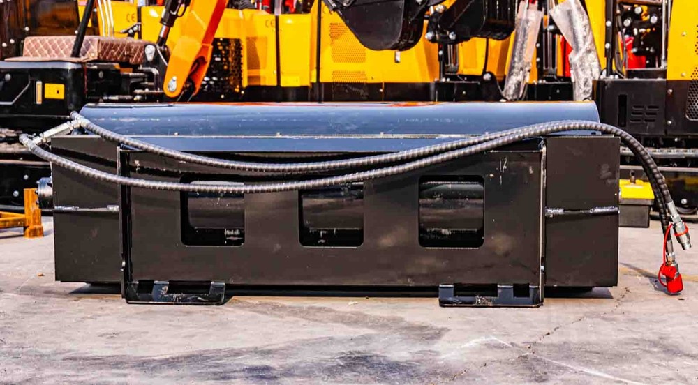 Vibratory Roller Road Compactor Attachment for Bobcat Skid Steer Loader