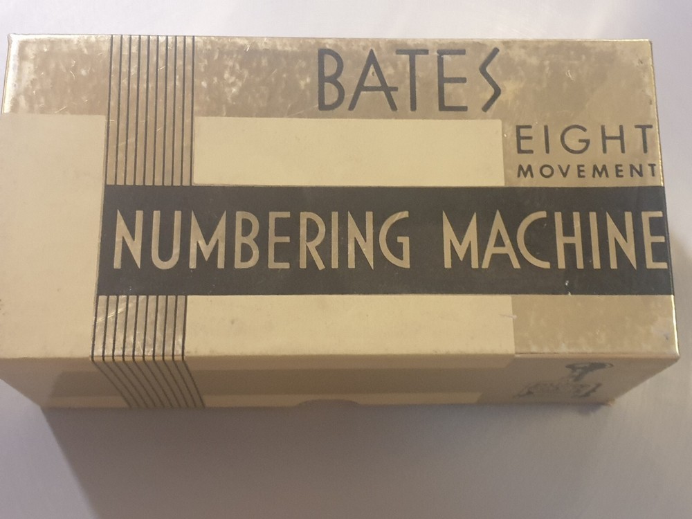 Vintage Bates Numbering Machine Model 7G 8 Movement